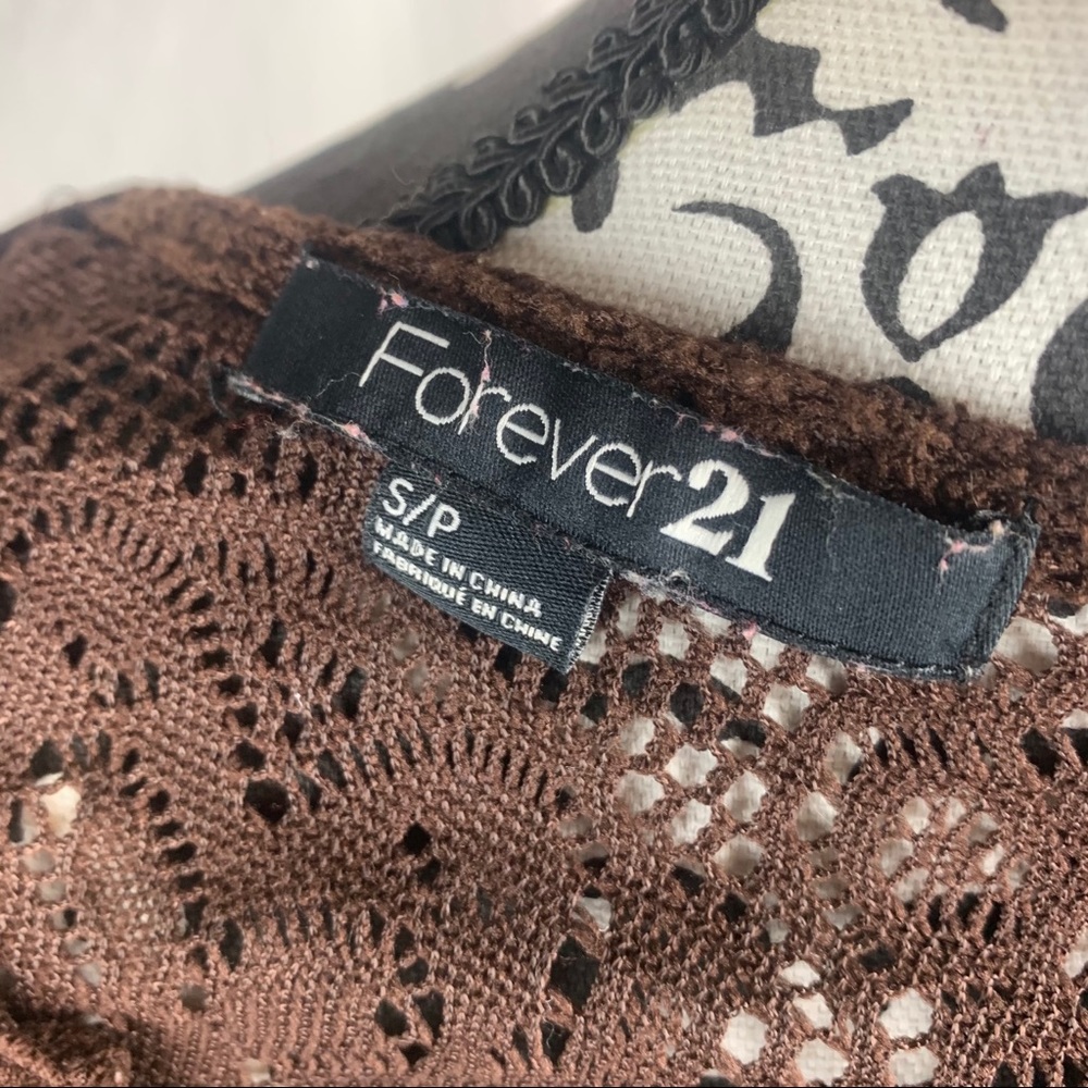 Knitted Peplum Brown Top - Picture 14 of 14
